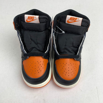 【中古美品】【キッズ】 NIKE ナイキ FD1413-008 TD JORDAN 1 RETRO HIGH OG ジョーダン 1 レトロ ハイ キッズ スニーカー シューズ 靴 173-260304-mh-07-fuz サイズ：13 カラー：オレンジ ブラック 万代Net店