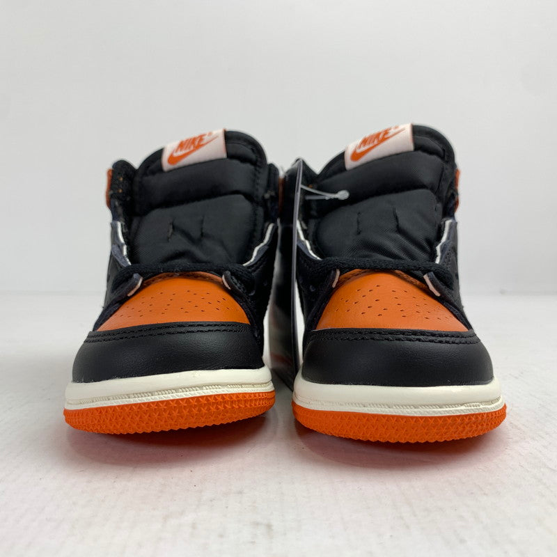 【中古美品】【キッズ】 NIKE ナイキ FD1413-008 TD JORDAN 1 RETRO HIGH OG ジョーダン 1 レトロ ハイ キッズ スニーカー シューズ 靴 173-260304-mh-07-fuz サイズ：13 カラー：オレンジ ブラック 万代Net店