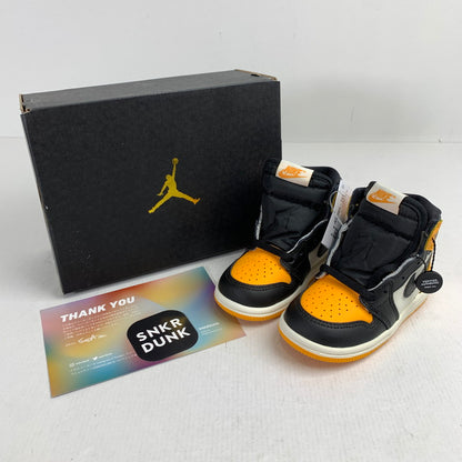 【中古美品】【キッズ】 NIKE ナイキ AQ2665-711 TD JORDAN 1 RETRO HIGH OG ジョーダン 1 レトロ ハイ キッズ スニーカー シューズ 靴 173-260304-mh-09-fuz サイズ：13 カラー：イエロー ブラック 万代Net店