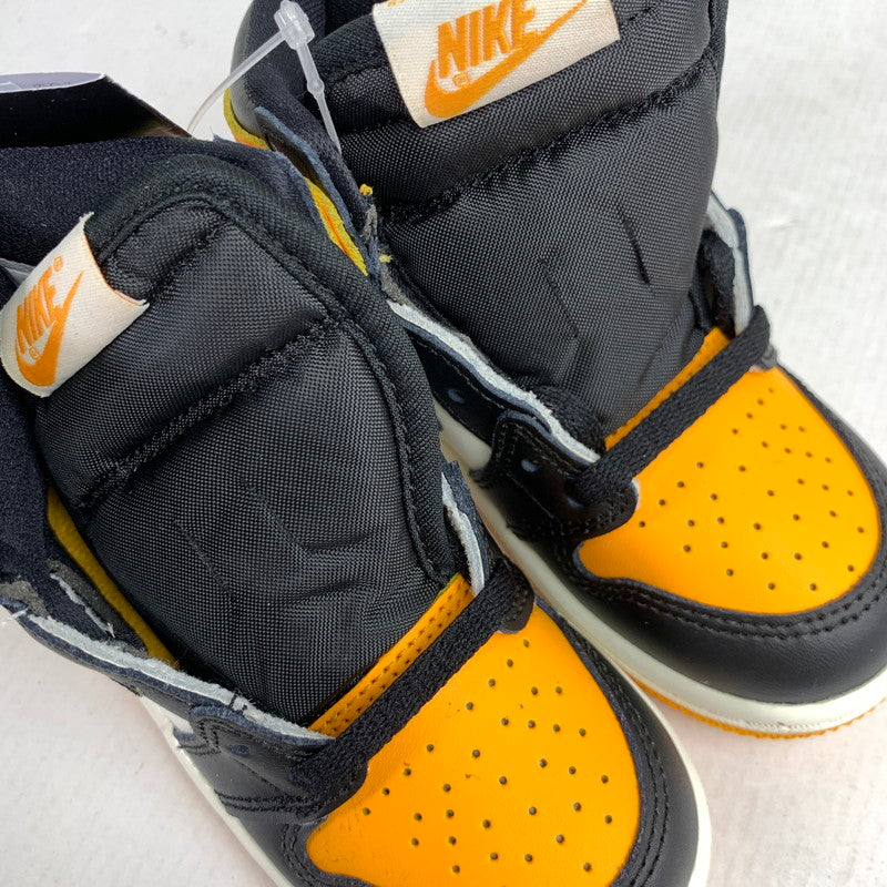 【中古美品】【キッズ】 NIKE ナイキ AQ2665-711 TD JORDAN 1 RETRO HIGH OG ジョーダン 1 レトロ ハイ キッズ スニーカー シューズ 靴 173-260304-mh-09-fuz サイズ：13 カラー：イエロー ブラック 万代Net店