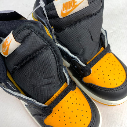 【中古美品】【キッズ】 NIKE ナイキ AQ2665-711 TD JORDAN 1 RETRO HIGH OG ジョーダン 1 レトロ ハイ キッズ スニーカー シューズ 靴 173-260304-mh-09-fuz サイズ：13 カラー：イエロー ブラック 万代Net店