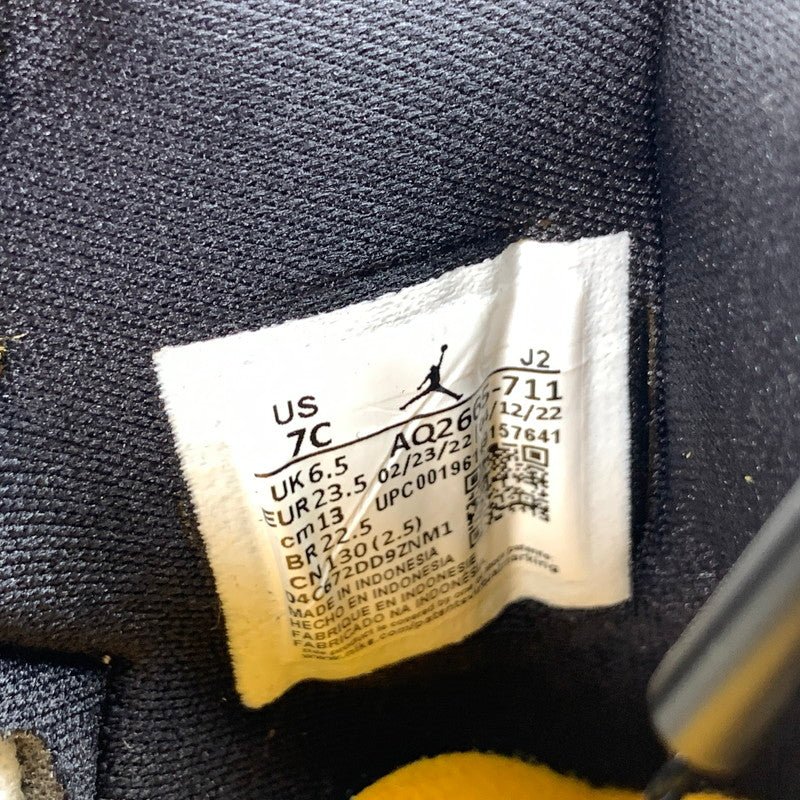 【中古美品】【キッズ】 NIKE ナイキ AQ2665-711 TD JORDAN 1 RETRO HIGH OG ジョーダン 1 レトロ ハイ キッズ スニーカー シューズ 靴 173-260304-mh-09-fuz サイズ：13 カラー：イエロー ブラック 万代Net店