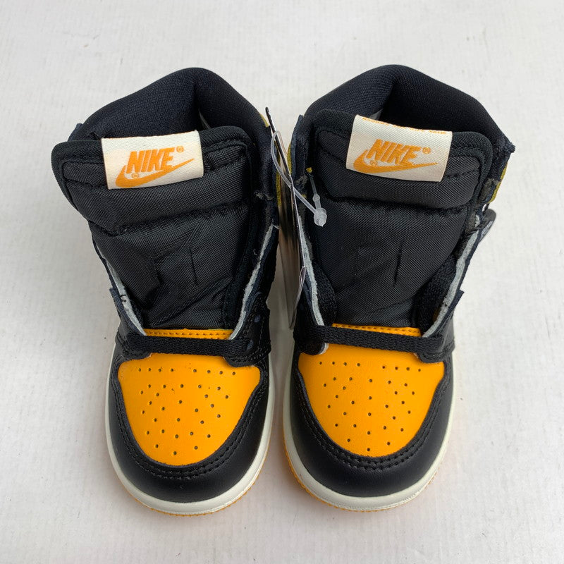 【中古美品】【キッズ】 NIKE ナイキ AQ2665-711 TD JORDAN 1 RETRO HIGH OG ジョーダン 1 レトロ ハイ キッズ スニーカー シューズ 靴 173-260304-mh-09-fuz サイズ：13 カラー：イエロー ブラック 万代Net店