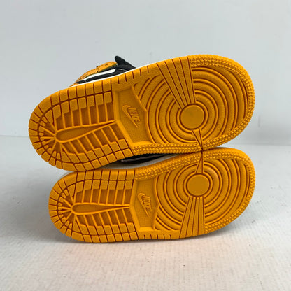 【中古美品】【キッズ】 NIKE ナイキ AQ2665-711 TD JORDAN 1 RETRO HIGH OG ジョーダン 1 レトロ ハイ キッズ スニーカー シューズ 靴 173-260304-mh-09-fuz サイズ：13 カラー：イエロー ブラック 万代Net店