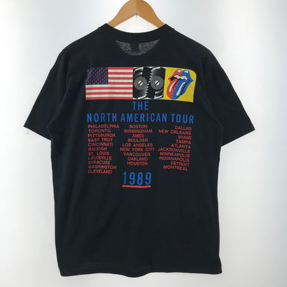 【中古品】【メンズ】 USED ROLLING STONES THE NORTH AMERICAN TOUR 1989 TEE ローリングストーンズ ツアー Tシャツ 半袖 トップス 古着 145-260309-mh-09-fuz サイズ：XL カラー：ブラック 万代Net店