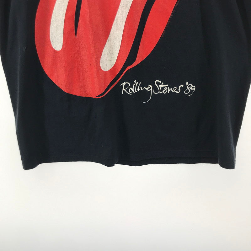 【中古品】【メンズ】 USED ROLLING STONES THE NORTH AMERICAN TOUR 1989 TEE ローリングストーンズ ツアー Tシャツ 半袖 トップス 古着 145-260309-mh-09-fuz サイズ：XL カラー：ブラック 万代Net店
