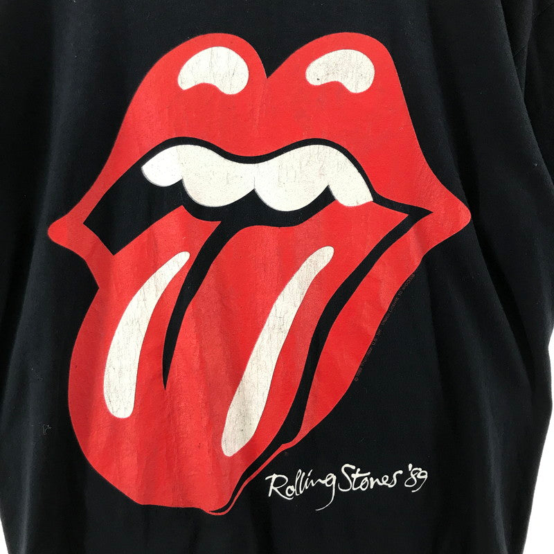 【中古品】【メンズ】 USED ROLLING STONES THE NORTH AMERICAN TOUR 1989 TEE ローリングストーンズ ツアー Tシャツ 半袖 トップス 古着 145-260309-mh-09-fuz サイズ：XL カラー：ブラック 万代Net店