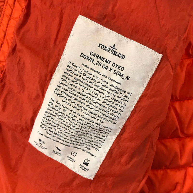 【中古品】【メンズ】 STONE ISLAND ストーンアイランド 6315G0124 GARMENT DYED DOWN VEST ガーメント ダイ ダウン ベスト アウター コート 古着 141-260309-mh-05-fuz サイズ：L カラー：オレンジ 万代Net店