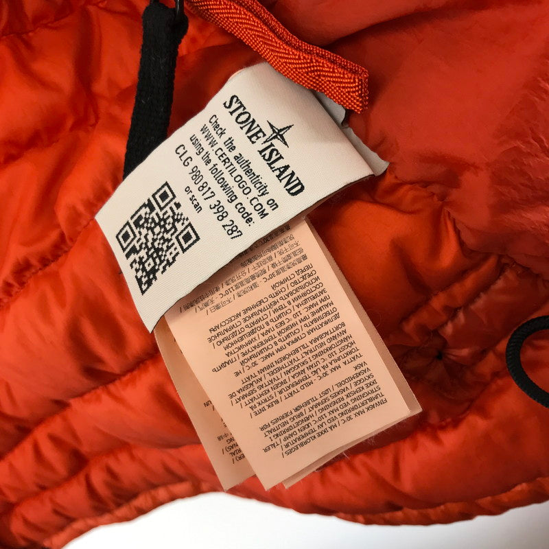 【中古品】【メンズ】 STONE ISLAND ストーンアイランド 6315G0124 GARMENT DYED DOWN VEST ガーメント ダイ ダウン ベスト アウター コート 古着 141-260309-mh-05-fuz サイズ：L カラー：オレンジ 万代Net店