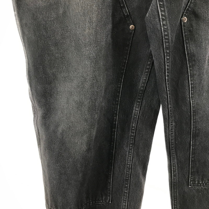 【中古品】【メンズ】 SUPREME × MM6 MAISON MARGIELA シュプリーム MM6 メゾン マルジェラ FOIL DOUBLE KNEE PAINTER PANT フォイル ダブルニー ペインター パンツ ボトムス 古着 149-260309-mh-10-fuz サイズ：W36 カラー：ブラック 万代Net店