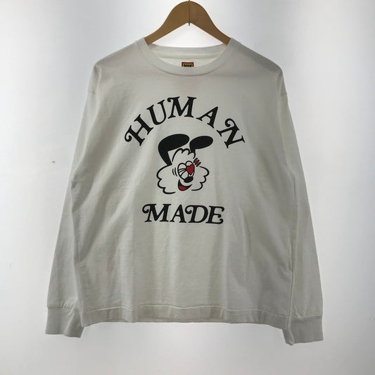 【中古品】【メンズ】 HUMAN MADE ヒューマンメイド GDC VALENTINE'S L S TEE ガールズドントクライ バレンタインズデイ ロゴ プリント 半袖 Tシャツ トップス 古着 140-260311-mh-13-fuz サイズ：L カラー：ホワイト 万代Net店