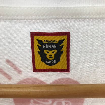 【中古品】【メンズ】 HUMAN MADE ヒューマンメイド GDC VALENTINE'S L S TEE ガールズドントクライ バレンタインズデイ ロゴ プリント 半袖 Tシャツ トップス 古着 140-260311-mh-13-fuz サイズ：L カラー：ホワイト 万代Net店
