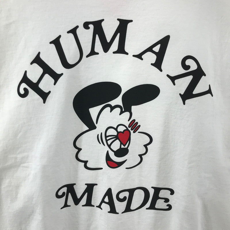 【中古品】【メンズ】 HUMAN MADE ヒューマンメイド GDC VALENTINE'S L S TEE ガールズドントクライ バレンタインズデイ ロゴ プリント 半袖 Tシャツ トップス 古着 140-260311-mh-13-fuz サイズ：L カラー：ホワイト 万代Net店