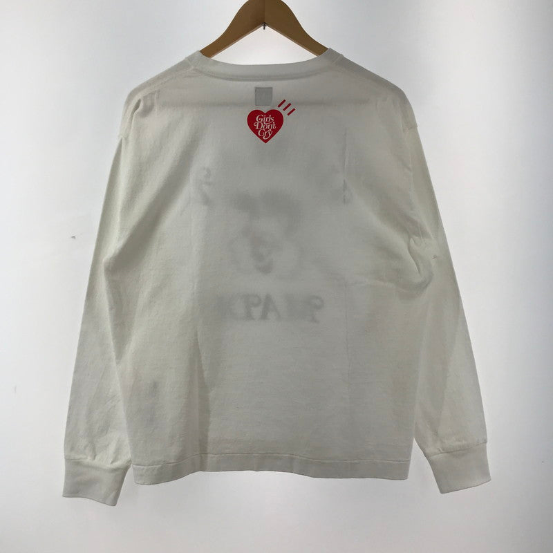 【中古品】【メンズ】 HUMAN MADE ヒューマンメイド GDC VALENTINE'S L S TEE ガールズドントクライ バレンタインズデイ ロゴ プリント 半袖 Tシャツ トップス 古着 140-260311-mh-13-fuz サイズ：L カラー：ホワイト 万代Net店
