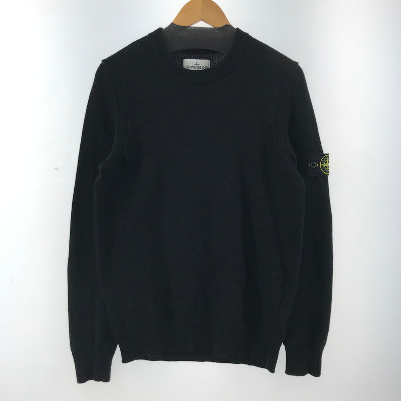 【中古品】【メンズ】 STONEISLAND ストーンアイランド 7915508A3 CREWNECK KNIT クルーネック ニット セーター トップス 古着 141-260309-mh-07-fuz サイズ：M カラー：ブラック 万代Net店