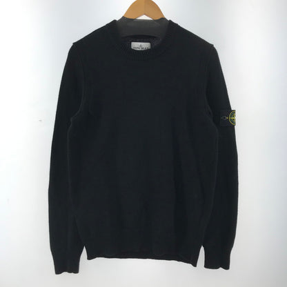 【中古品】【メンズ】 STONEISLAND ストーンアイランド 7915508A3 CREWNECK KNIT クルーネック ニット セーター トップス 古着 141-260309-mh-07-fuz サイズ：M カラー：ブラック 万代Net店