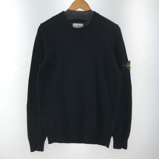 【中古品】【メンズ】 STONEISLAND ストーンアイランド 7915508A3 CREWNECK KNIT クルーネック ニット セーター トップス 古着 141-260309-mh-07-fuz サイズ：M カラー：ブラック 万代Net店
