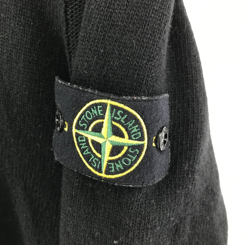【中古品】【メンズ】 STONEISLAND ストーンアイランド 7915508A3 CREWNECK KNIT クルーネック ニット セーター トップス 古着 141-260309-mh-07-fuz サイズ：M カラー：ブラック 万代Net店
