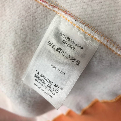 【中古品】【メンズ】 A BATHING APE アベイシングエイプ MARBLING CAMO SHARK RELAXED FIT FULL ZIP HOODIE マーブル カモ シャーク ジップ フーディ パーカー トップス 古着 142-260309-mh-06-fuz サイズ：S カラー：オレンジ 万代Net店