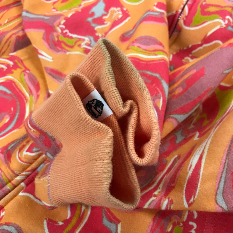 【中古品】【メンズ】 A BATHING APE アベイシングエイプ MARBLING CAMO SHARK RELAXED FIT FULL ZIP HOODIE マーブル カモ シャーク ジップ フーディ パーカー トップス 古着 142-260309-mh-06-fuz サイズ：S カラー：オレンジ 万代Net店