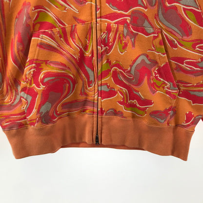 【中古品】【メンズ】 A BATHING APE アベイシングエイプ MARBLING CAMO SHARK RELAXED FIT FULL ZIP HOODIE マーブル カモ シャーク ジップ フーディ パーカー トップス 古着 142-260309-mh-06-fuz サイズ：S カラー：オレンジ 万代Net店