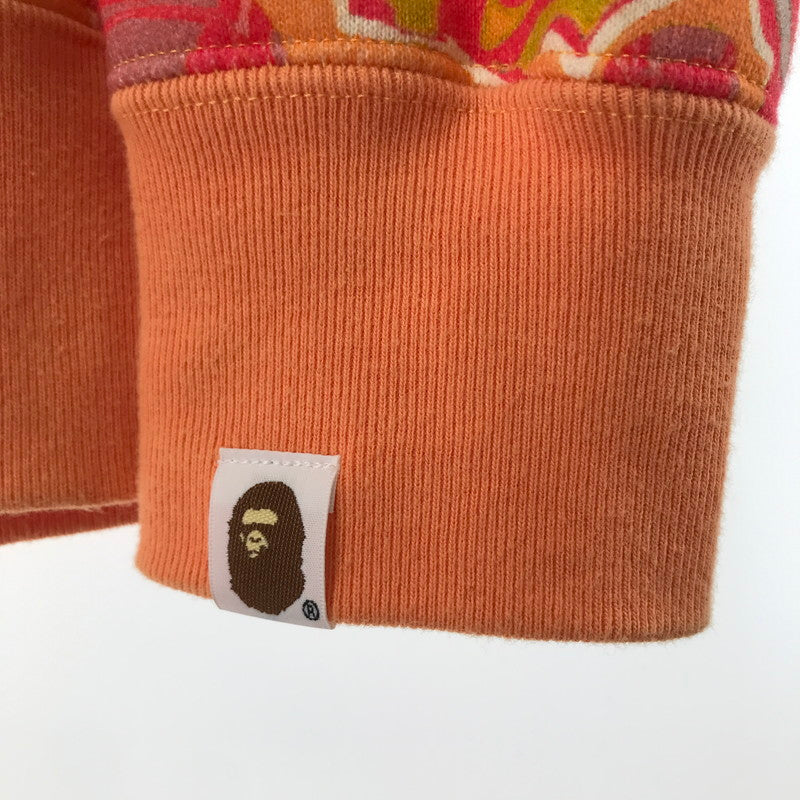 【中古品】【メンズ】 A BATHING APE アベイシングエイプ MARBLING CAMO SHARK RELAXED FIT FULL ZIP HOODIE マーブル カモ シャーク ジップ フーディ パーカー トップス 古着 142-260309-mh-06-fuz サイズ：S カラー：オレンジ 万代Net店