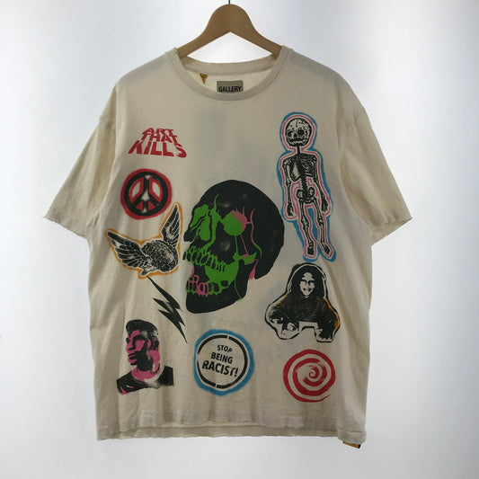 【中古品】【メンズ】 GALLERY DEPT ギャラリーデプト ILLADOX TEE 半袖 Tシャツ トップス 古着 141-260309-mh-08-fuz サイズ：L カラー：ベージュ 万代Net店