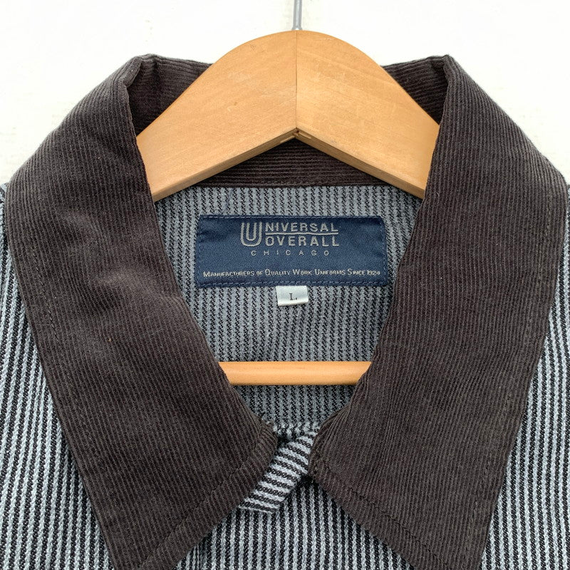 【中古美品】【メンズ】 UNIVERSAL OVERALL ユニバーサルオーバーオール カバーオール アウター ブランド 古着 140-260523-gm-30-fuz サイズ：L カラー：グレー 万代Net店