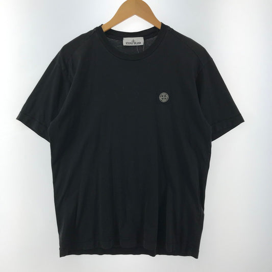 【中古品】【メンズ】 STONE ISLAND ストーンアイランド 801524113 CREWNECK PATCH LOGO SS TEE クルーネック パッチ ロゴ 半袖 Tシャツ トップス 古着 141-260311-mh-14-fuz サイズ：M カラー：ブラック 万代Net店