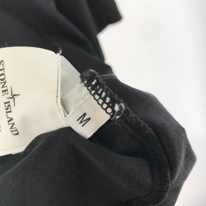【中古品】【メンズ】 STONE ISLAND ストーンアイランド 801524113 CREWNECK PATCH LOGO SS TEE クルーネック パッチ ロゴ 半袖 Tシャツ トップス 古着 141-260311-mh-14-fuz サイズ：M カラー：ブラック 万代Net店