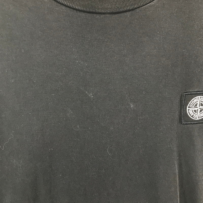 【中古品】【メンズ】 STONE ISLAND ストーンアイランド 801524113 CREWNECK PATCH LOGO SS TEE クルーネック パッチ ロゴ 半袖 Tシャツ トップス 古着 141-260311-mh-14-fuz サイズ：M カラー：ブラック 万代Net店