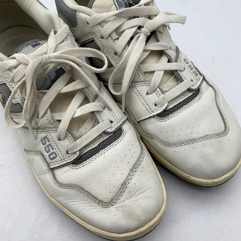 【中古品】【メンズ】 AIME LEON DORE × NEWBALANCE エメレオンドレ ニューバランス BB550ALE スニーカー 靴 162-260716-mh-12-fuzh サイズ：28.5cm カラー：ホワイト グレー 万代Net店
