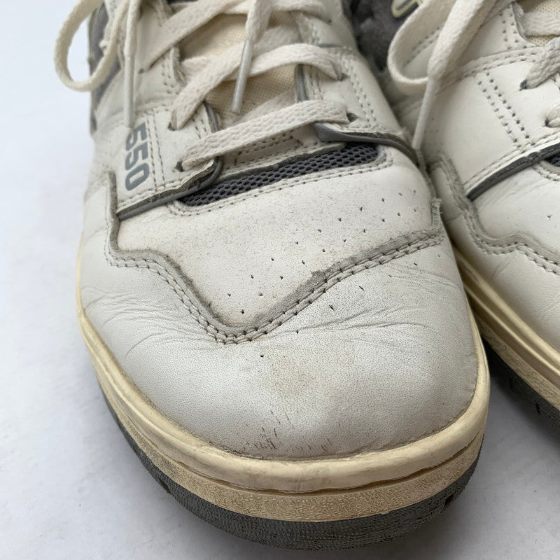 【中古品】【メンズ】 AIME LEON DORE × NEWBALANCE エメレオンドレ ニューバランス BB550ALE スニーカー 靴 162-260716-mh-12-fuzh サイズ：28.5cm カラー：ホワイト グレー 万代Net店