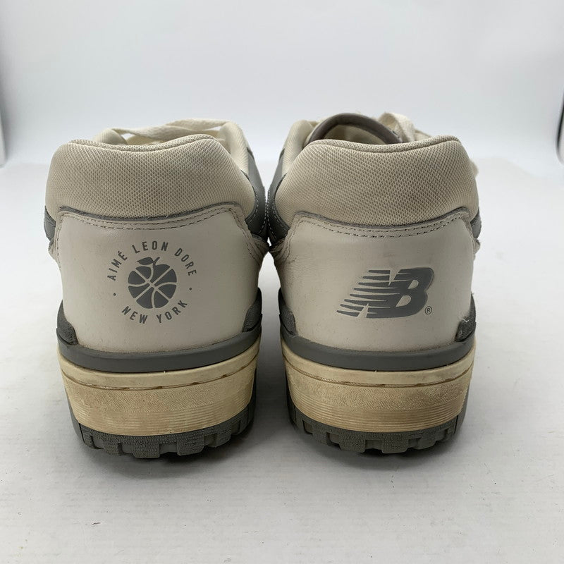 【中古品】【メンズ】 AIME LEON DORE × NEWBALANCE エメレオンドレ ニューバランス BB550ALE スニーカー 靴 162-260716-mh-12-fuzh サイズ：28.5cm カラー：ホワイト グレー 万代Net店
