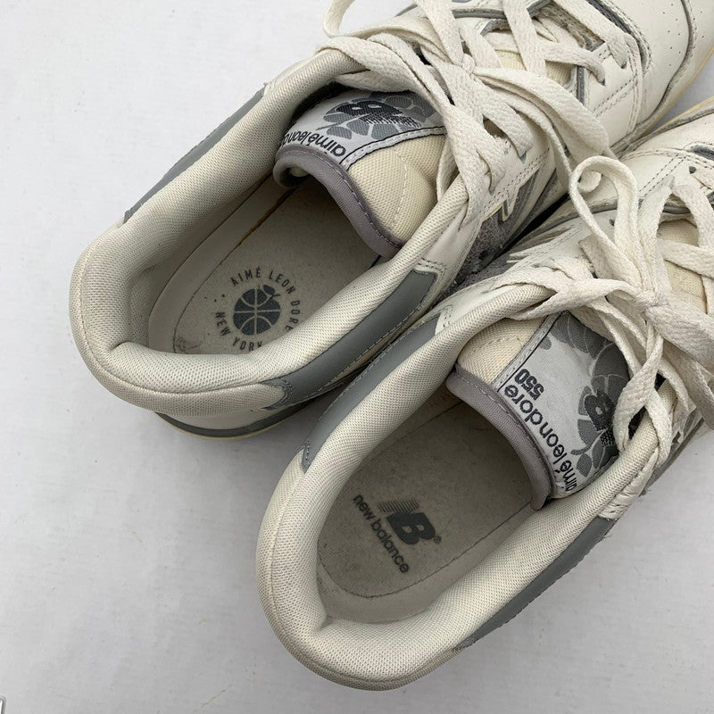 【中古品】【メンズ】 AIME LEON DORE × NEWBALANCE エメレオンドレ ニューバランス BB550ALE スニーカー 靴 162-260716-mh-12-fuzh サイズ：28.5cm カラー：ホワイト グレー 万代Net店