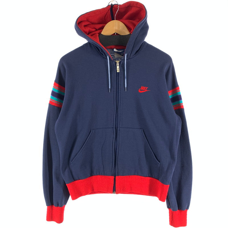 【中古品】【メンズ】 NIKE ナイキ SWEAT PARKER スウェットパーカー 80s 紺タグ ブランド 古着 145-260923-gm-04-fuzh サイズ：M カラー：ネイビー 万代Net店