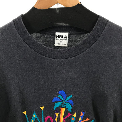 【中古品】【メンズ】 HRLA 半袖Tシャツ WAIKIKI 145-260416-ky-09-fuz サイズ：M カラー：ブラック 万代Net店