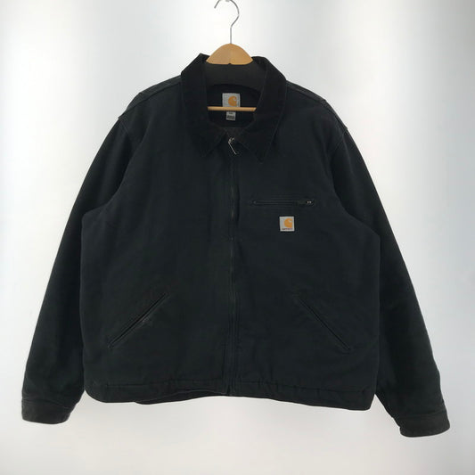【中古品】【メンズ】 CARHARTT カーハート 103828 DUCK BLANKET DETROIT JACKET ダック生地 デトロイト ジャケット コート アウター 古着 145-260311-mh-09-fuz サイズ：2XL カラー：ブラック 万代Net店