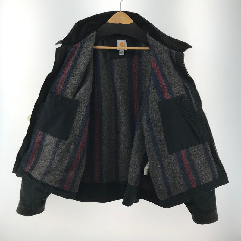 【中古品】【メンズ】 CARHARTT カーハート 103828 DUCK BLANKET DETROIT JACKET ダック生地 デトロイト ジャケット コート アウター 古着 145-260311-mh-09-fuz サイズ：2XL カラー：ブラック 万代Net店