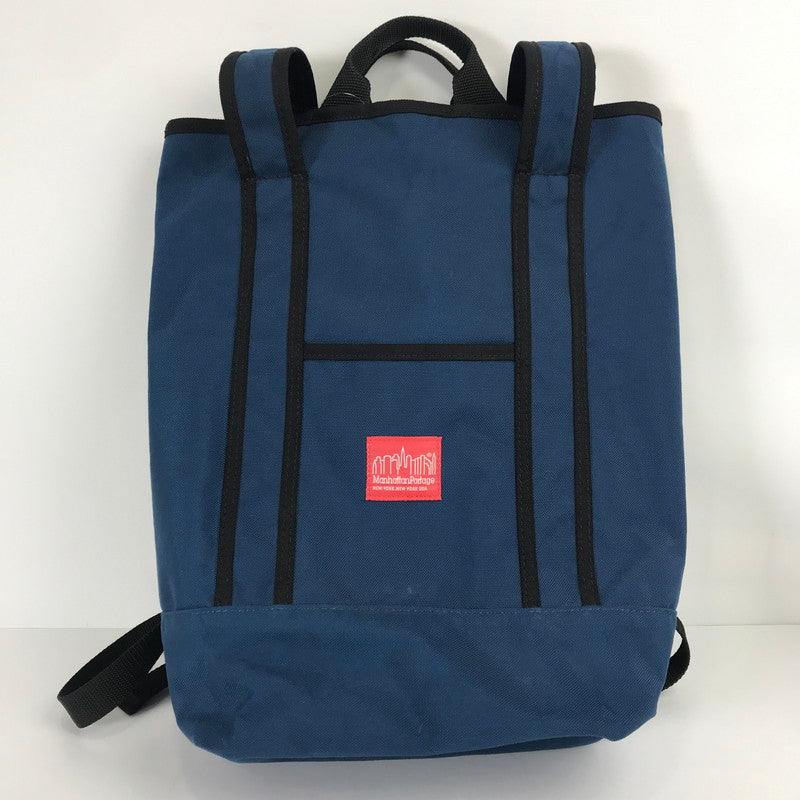 【中古品】【メンズ/レディース】 MANHATTAN PORTAGE マンハッタンポーテージ リュック バックパック カバン ブルー トートバッグスタイル 汚れあり 188-260424-mh-03-fuzh 万代Net店