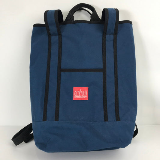 【中古品】【メンズ/レディース】 MANHATTAN PORTAGE マンハッタンポーテージ リュック バックパック カバン ブルー トートバッグスタイル 汚れあり 188-260424-mh-03-fuzh 万代Net店