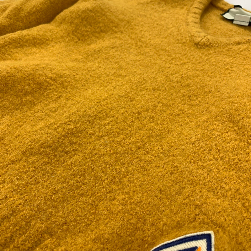 【中古品】【レディース】 GUCCI グッチ 571545-XKA05 V NECK KNIT Vネック ニット セーター ロゴ パッチ トップス 古着 168-260318-mh-05-fuz サイズ：L カラー：マスタード 万代Net店