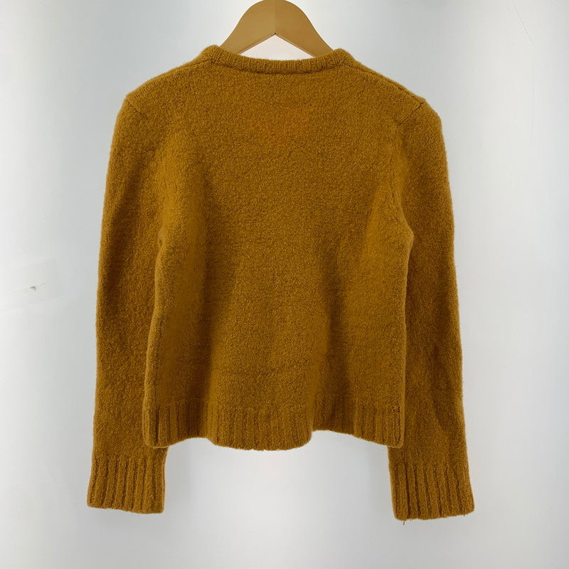 【中古品】【レディース】 GUCCI グッチ 571545-XKA05 V NECK KNIT Vネック ニット セーター ロゴ パッチ トップス 古着 168-260318-mh-05-fuz サイズ：L カラー：マスタード 万代Net店