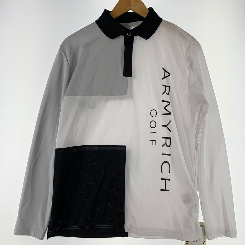 【中古品】【メンズ】 ARMYRICH アーミーリッチ　ゴルフウェア　長袖ポロシャツ 140-260427-nm-03-fuz サイズ：L カラー：ホワイト 万代Net店