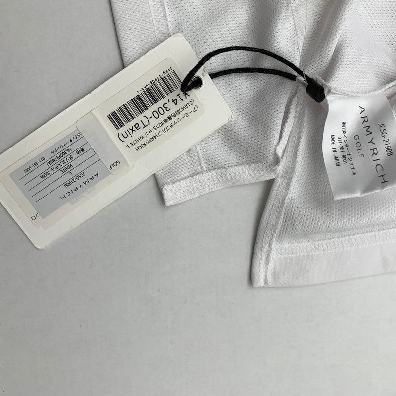 【中古品】【メンズ】 ARMYRICH アーミーリッチ　ゴルフウェア　長袖ポロシャツ 140-260427-nm-03-fuz サイズ：L カラー：ホワイト 万代Net店