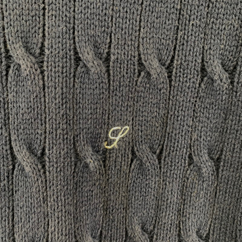 【中古品】【メンズ】 SUPREME シュプリーム S LOGO CABLE KNIT Sロゴ ケーブル ニット セーター トップス 古着 149-260318-mh-06-fuz サイズ：M カラー：ネイビー 万代Net店