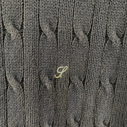 【中古品】【メンズ】 SUPREME シュプリーム S LOGO CABLE KNIT Sロゴ ケーブル ニット セーター トップス 古着 149-260318-mh-06-fuz サイズ：M カラー：ネイビー 万代Net店