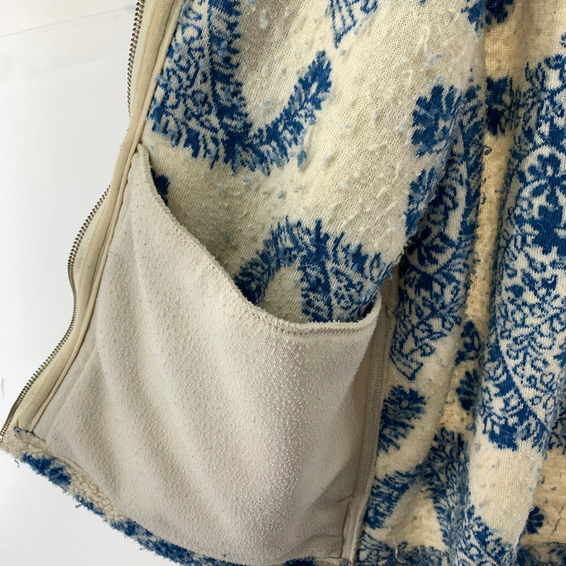 【中古品】【メンズ】 STUSSY ステューシー PAISLEY FULL ZIP SHERPA ペイズリー フルジップ シェルパ ジャケット コート アウター 古着 142-260318-mh-02-fuz サイズ：M カラー：ブルー 万代Net店