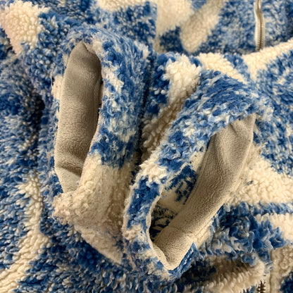 【中古品】【メンズ】 STUSSY ステューシー PAISLEY FULL ZIP SHERPA ペイズリー フルジップ シェルパ ジャケット コート アウター 古着 142-260318-mh-02-fuz サイズ：M カラー：ブルー 万代Net店