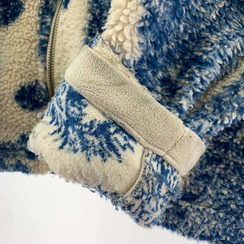 【中古品】【メンズ】 STUSSY ステューシー PAISLEY FULL ZIP SHERPA ペイズリー フルジップ シェルパ ジャケット コート アウター 古着 142-260318-mh-02-fuz サイズ：M カラー：ブルー 万代Net店